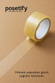 POŞETİFY 45mm x 100 Metre Koli Bandı | Güçlü Yapışkanlı Şeffaf Paketleme Bandı | 12’li Set thumbnail 2