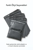 POŞETİFY Cepsiz Kargo Poşeti 30x37x5 cm | 200 Adet | E-Ticaret Poşeti | Gri | Yapışkan Bantlı Kargo Zarfı thumbnail 7