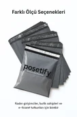 POŞETİFY Gri Cepli Kargo Poşeti 30X37+5 cm 2000 Adet E-Ticaret Poşeti | Yapışkan Bantlı Kargo Zarfı thumbnail 6