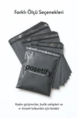 POŞETİFY Cepsiz Kargo Poşeti 22x30x5 cm | 1000 Adet | E-Ticaret Poşeti | Gri | Yapışkan Bantlı Kargo Zarfı thumbnail 7