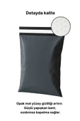 POŞETİFY Balonlu Gri Kargo Poşeti 24X30+5 cm | 20 Adet | Bantlı Patpatlı Kargo Poşeti | Balonlu Naylon Torba thumbnail 4
