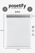 POŞETİFY Balonlu Şeffaf Kargo Poşeti 25X30+5 cm | 80 gr Bantlı Patpatlı Kargo Poşeti | 10’li E-Ticaret Poşeti thumbnail 1
