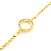 Çeyrek  Altın Çerçeve Bileklik Çelik Altın Kaplama Burgu Model BLK-1074 thumbnail 3