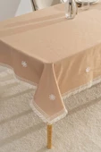 Silvio Somon Güpür Çiçekli Masa Örtüsü 160x220 cm thumbnail 4
