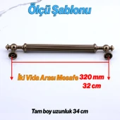 Nesil Çizgili Bronz Metal Kulp 320 mm Mobilya Çekmece Mutfak Dolabı Dolap Kulpları Kulpu Kulpları thumbnail 4