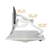 NPO STD49012UW Elysium 17"-32" Ultra Slim Alüminyum 2xUSB Amortisörlü VESA Tekli Monitör Tutucu thumbnail 6