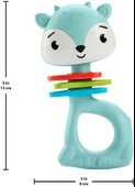 Fisher Price Eğlenceli Dostlar Çıngıraklı Dişlik - Tırtıklı Ceylan HJW11-HKD68 thumbnail 3