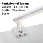 NPO STD49012UW Elysium 17"-32" Ultra Slim Alüminyum 2xUSB Amortisörlü VESA Tekli Monitör Tutucu thumbnail 4