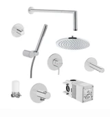 VitrA Origin Krom Ankastre Tepe Banyo Duş Seti 3 Yollu thumbnail 1