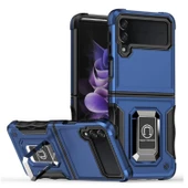 Nettech Samsung Galaxy Z Flip 4 Uyumlu Armour Yüzüklü Seri Arka Koruma Kılıf NT-100737 thumbnail 2