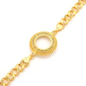 Yarım Altın Çerçeve Bileklik Çelik Altın Kaplama Figaro Model BLK-1115 thumbnail 1