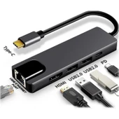 Hadron HDX7791 USB + Hdmi + PD To Type-C Dönüştürücü NT-98374 thumbnail 2