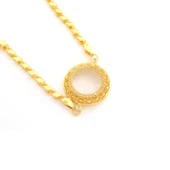 Yarım Altın Çerçeve Bileklik Çelik Altın Kaplama İşlemeli Arpa Model BLK-1089 thumbnail 1