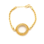 Yarım Altın Çerçeve Bileklik Çelik Altın Kaplama Burgu Güneş Model BLK-1082 thumbnail 1