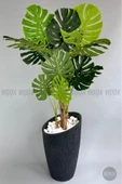 BİÇİÇEK Yapay Monstera Ağacı 200 cm lux dış mekan saksıda thumbnail 7