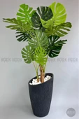 BİÇİÇEK Yapay Monstera Ağacı 200 cm lux dış mekan saksıda thumbnail 6