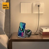 Nettech NT-WCH05 3 in 1 15W Kablosuz Wireless Şarj NT-WCH05 thumbnail 3
