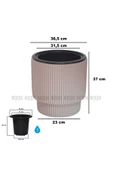 BİÇİÇEK VEGA Saksı 37 CM ve İç Kova Dahil thumbnail 2