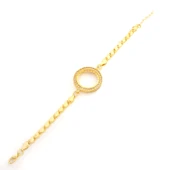 Yarım Altın Çerçeve Bileklik Çelik Altın Kaplama Arpa Model BLK-1104 thumbnail 3