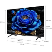 TCL 50T6C  50" 127 Ekran Uydu Alıcılı 4K Ultra HD Google QLED TV thumbnail 2