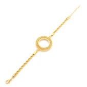 Yarım Altın Çerçeve Bileklik Çelik Altın Kaplama Burgu Model BLK-1079 thumbnail 4