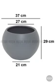 BİÇİÇEK Plastik Küre Saksı 37 CM Çap thumbnail 2