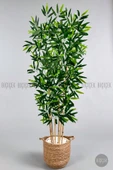 BİÇİÇEK Yapay Bambu Ağacı 6 dallı 150 cm yoğun yapraklı thumbnail 2