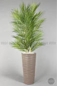 BİÇİÇEK Yapay Areka Ağacı Palmiye Ağacı 33 Yapraklı Bambu Gövdeli Mocca Kumsal Saksı Salon Çiçeği 150cm thumbnail 1