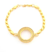 Yarım Altın Çerçeve Bileklik Çelik Altın Kaplama Arpa Model BLK-1104 thumbnail 1