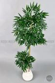 BİÇİÇEK Yapay Bambu Ağacı 140cm Büyük Saksı Yoğun Yapraklı thumbnail 7