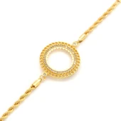 Yarım Altın Çerçeve Bileklik Çelik Altın Kaplama Burgu Model BLK-1079 thumbnail 3