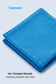 Kleanwin Velora Mavi Kadife Mikrofiber Bez 40x40Cm 400 GSM – Ev, Mutfak ve Araç Çok Amaçlı Temizlik Bezi thumbnail 4