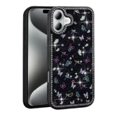 Apple iPhone 16 Kılıf Taşlı ve Simli Tasarım Zore Azra Kapak thumbnail 1