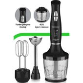 Goldmaster Kitchenmix 1000W Güçlü Motor Turbo Hız Ayarlı 3 In 1 Blender Set Siyah thumbnail 2