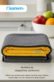 Kleanwin Aquamax Mikrofiber Oto Kurulama Havlusu 50x70 cm, 800 GSM | Emici Araç Yıkama ve Cam Temizlik Bezi thumbnail 5