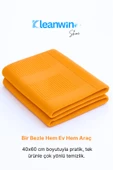 Kleanwin Shine 40x60Cm Mikrofiber Cam Bezi Turuncu – Ev ve Araç Cam Temizlik Bezi, İz Bırakmaz Mikrofiber Bez thumbnail 6