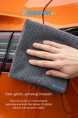 Kleanwin Lucid Mikrofiber Araba Cam Bezi 40x40 cm – Gri, İz Bırakmaz Cam Silme ve Kurulama Bezi thumbnail 3