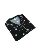 Pijamood Kadın Milan Kumaş Önü Düğmeli Mevsimlik Uzun Kol Pijama Takımı thumbnail 6