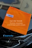 Kleanwin 2’li 40x40Cm Lucid Mikrofiber Araba Cam Bezi Seti – Gri ve Turuncu, İz Bırakmaz Cam Silme Bezi thumbnail 6