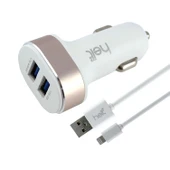 Helt HT-17 5W 2 Çıkışlı Lightning Kablo + Araç Şarj Aleti NT-14575 thumbnail 1