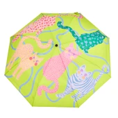 Original Duckhead Duck Kompakt Şemsiye Arty Cats Lime thumbnail 2
