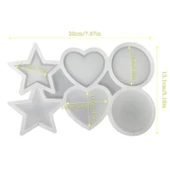 Silikon Çok Şekilli Lolipop Kalıbı (Yıldız, Yuvarlak, Daire) - Şeker & Çikolata Kalıbı thumbnail 6