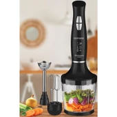 Goldmaster Kitchenmix 1000W Güçlü Motor Turbo Hız Ayarlı 3 In 1 Blender Set Siyah thumbnail 3