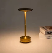 Cata Ct-8438 3 Renk Masa Lambası Gold Kasa Düz Model (3000K - 4000K - 6500K) Dokunmatik Şarj Edilebilir thumbnail 4