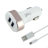 Helt HT-16 5W 2 Çıkışlı Micro Kablo + Araç Şarj Aleti NT-14573 thumbnail 1
