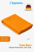 Kleanwin Lucid Mikrofiber Araba Cam Bezi 40x40 cm – Turuncu, İz Bırakmaz Cam Silme ve Kurulama Bezi thumbnail 1