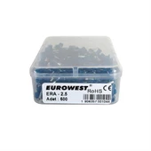 Eurowest 2,50mm Mavi İzoleli Yüksük ( 1 Kutu 500 Adet ) thumbnail 1