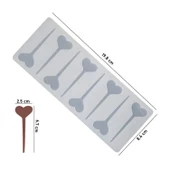 Silikon Kalp Şeklinde Kek Pasta Süsleme Çubuğu Kalıbı 8 Li thumbnail 2