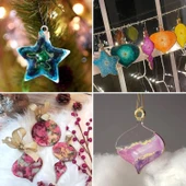 Epoksi Noel Dekorasyon Süsleri Silikon Kalıbı 12 Li (2 Parça) thumbnail 4