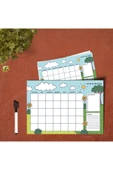 Uraz Defter Okul Çocuk Aylık Planlayıcı Yaz-Sil Pvc Poster 21x30 cm - 1
